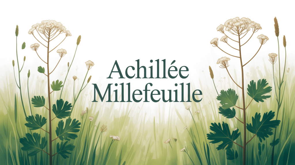 Achillée millefeuille confusion illustration botanique moderne