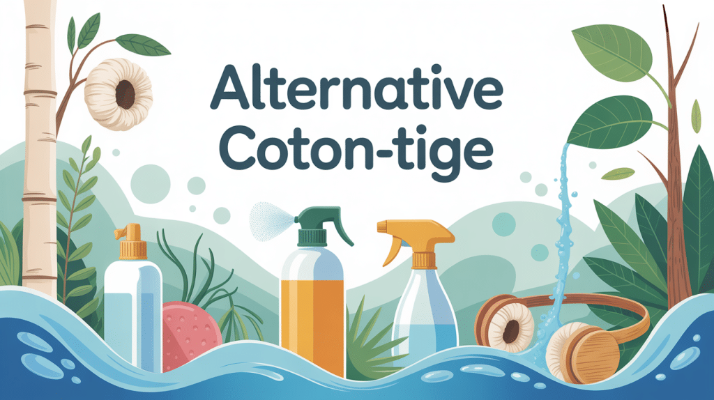 illustration alternative coton tige outils écologiques
