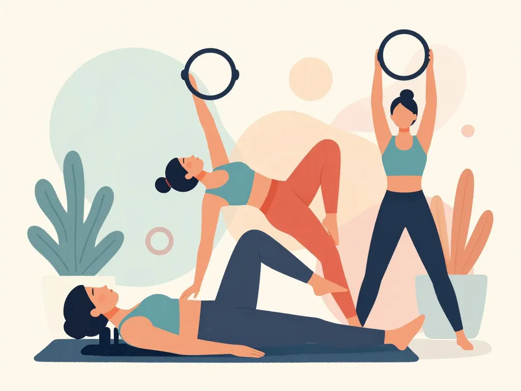 exercices anneau pilates pdf tronc jambes bras illustration