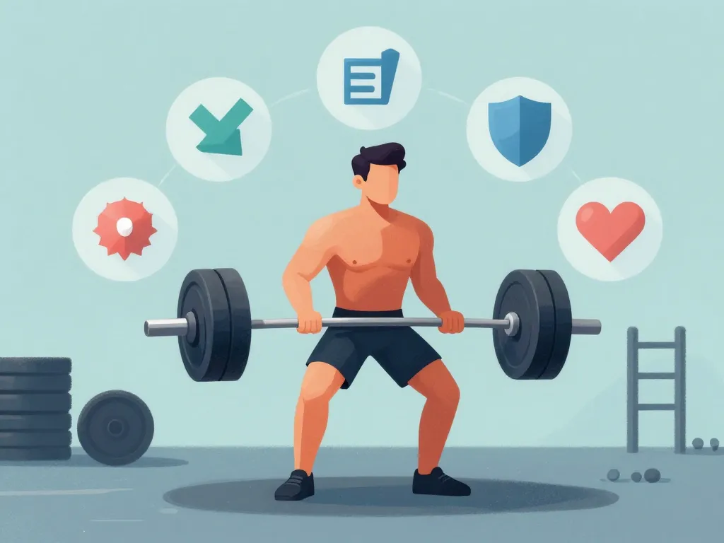 Illustration ajustement entraînement blessure musculation