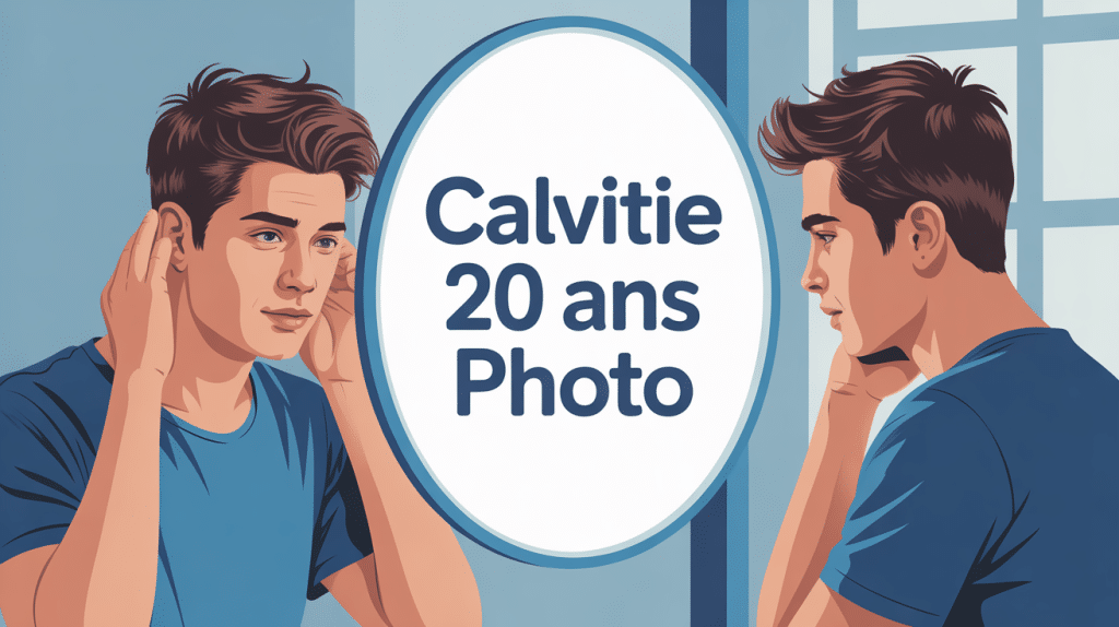 calvitie 20 ans photo jeune homme miroir