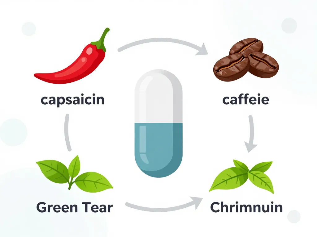 capsiplex burn avis visuel diagramme ingrédients actifs du brûleur de graisse