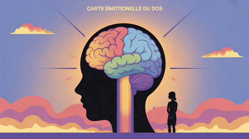 Carte émotionnelle du dos colonne zones émotions