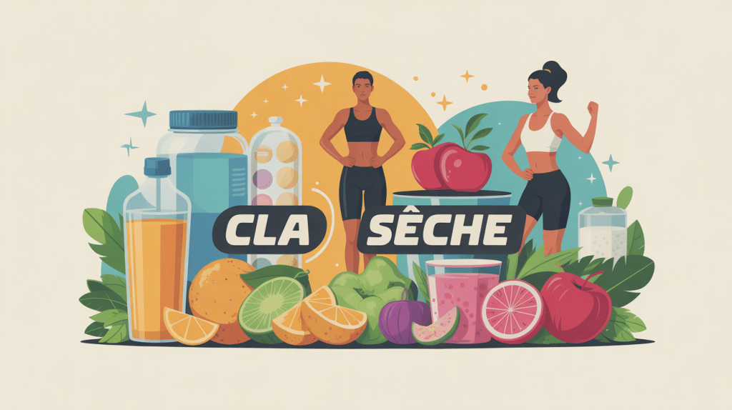 Illustration CLA sèche perte de masse grasse et nutrition sportive