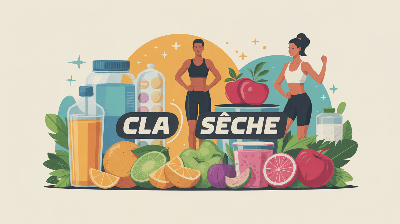 Illustration CLA sèche perte de masse grasse et nutrition sportive