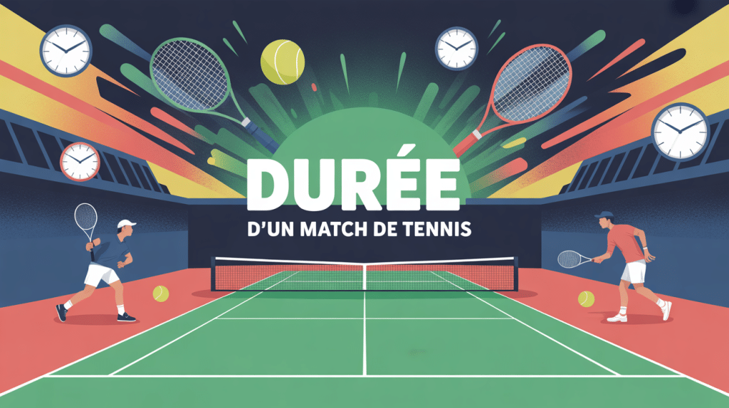 combien de temps dure un match de tennis illustration vectorielle durée sur court