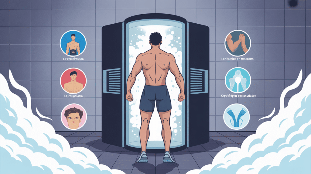 cryothérapie musculation athlète cabine vapeur muscles
