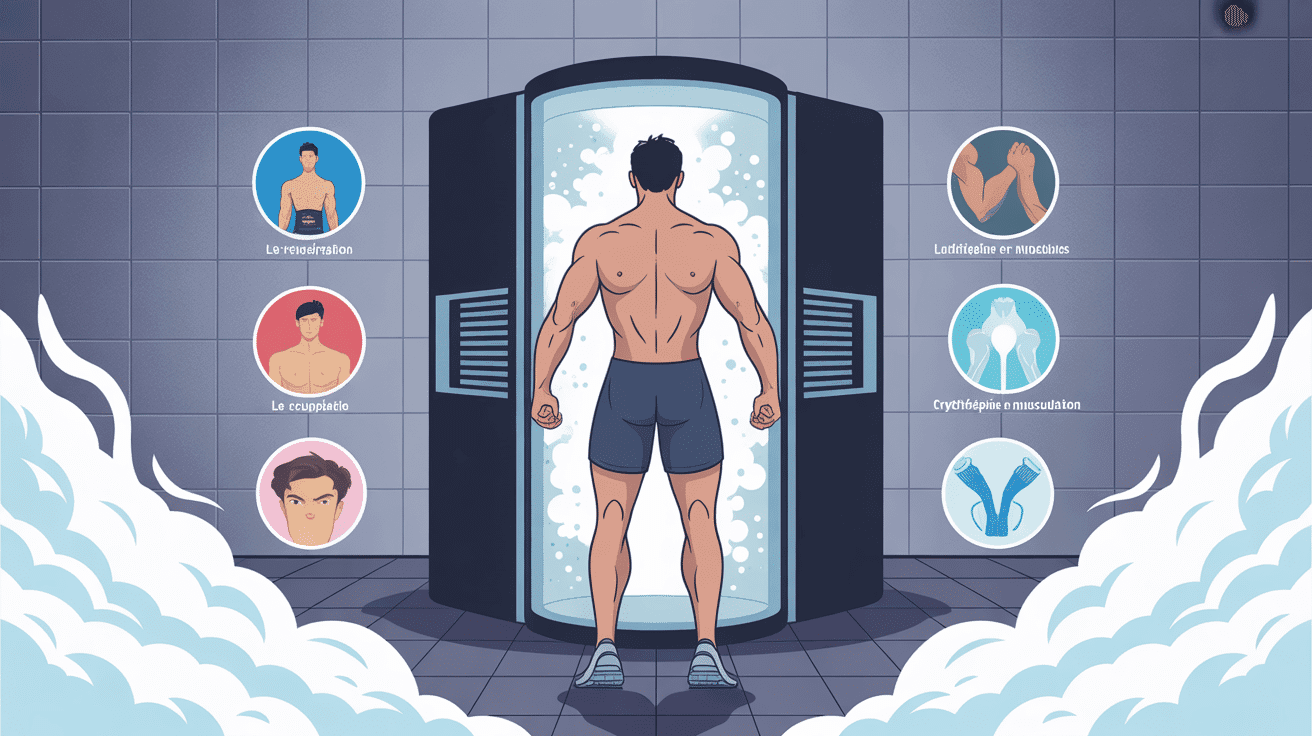 cryothérapie musculation athlète cabine vapeur muscles