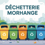 illustration déchetterie Morhange containers triés