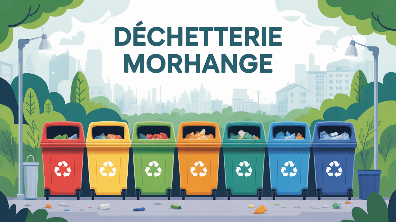 illustration déchetterie Morhange containers triés