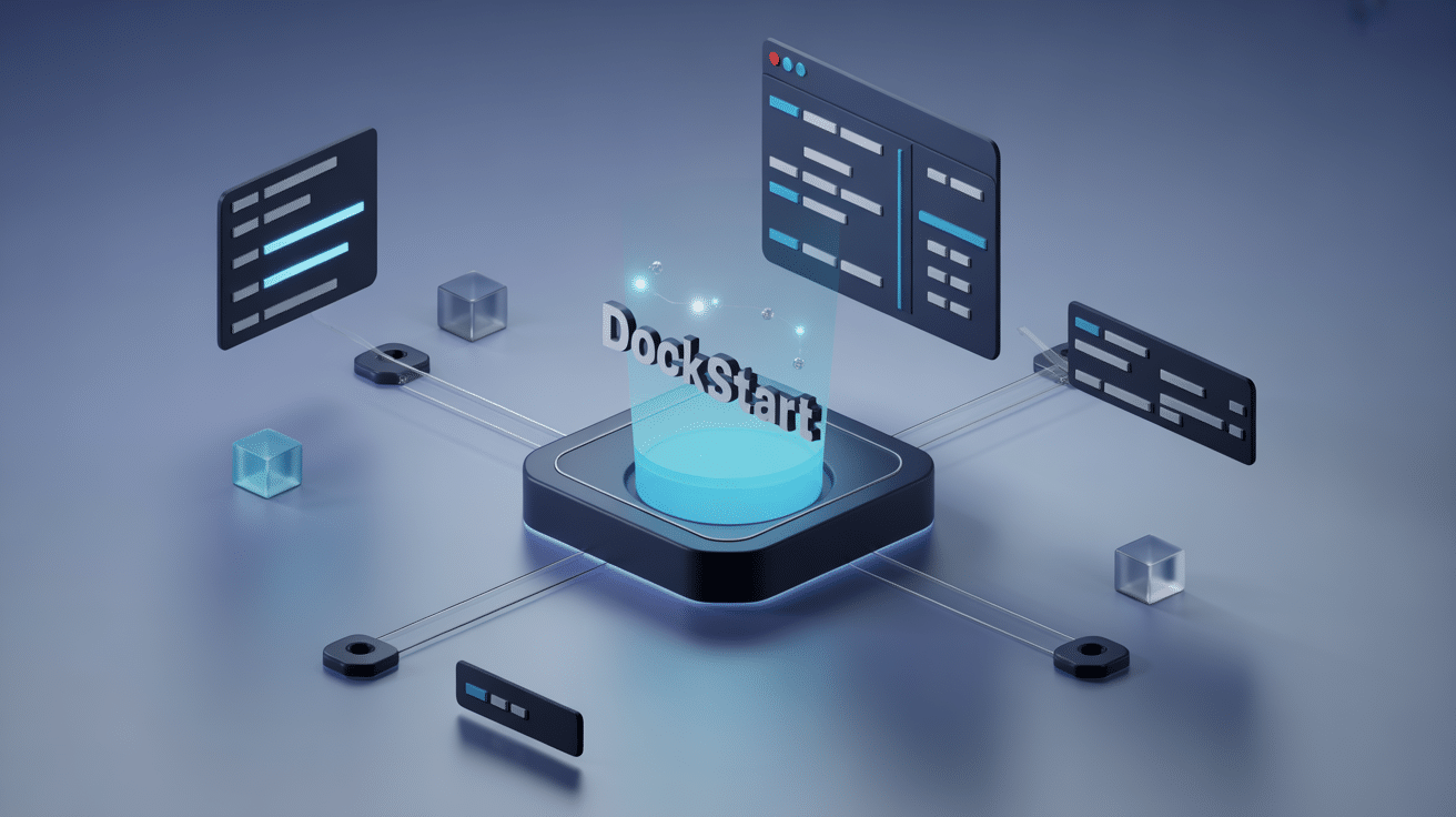 illustration dockstart panneaux modulaires 3d