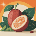 fruit kaki danger coupé fond sain orangé vert