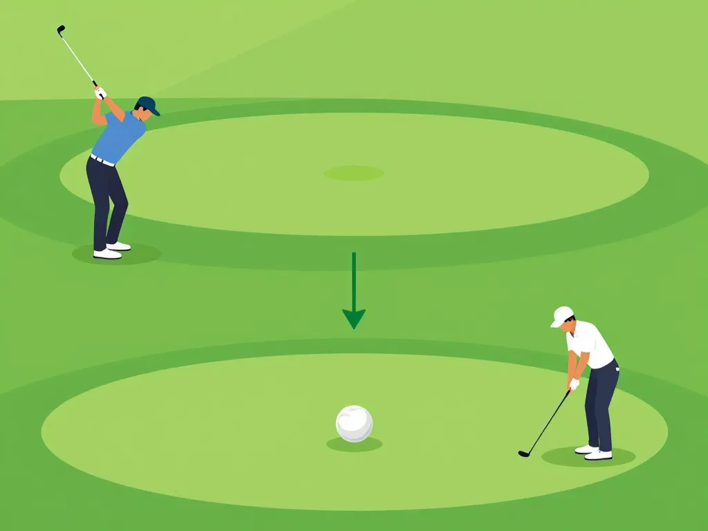 diagramme greensome golf deux joueurs balle sélection