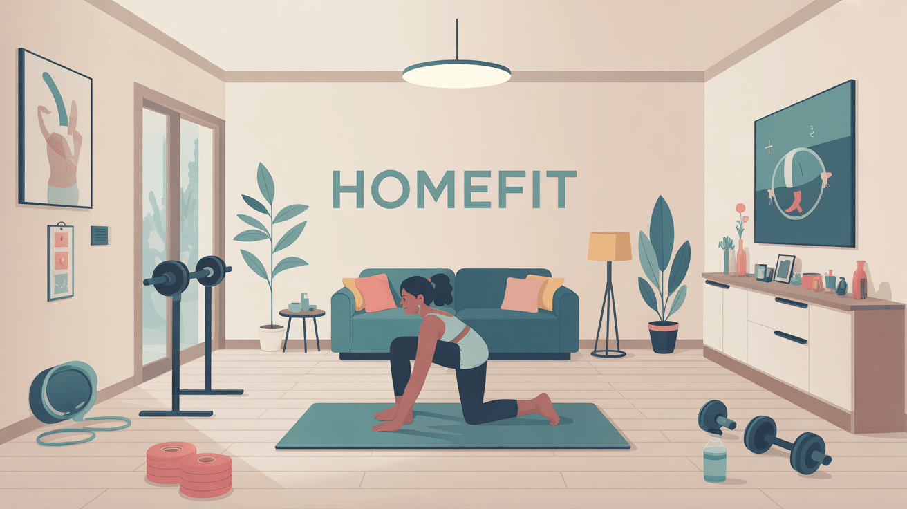 homefit entraînement domicile espace moderne matériel minimaliste