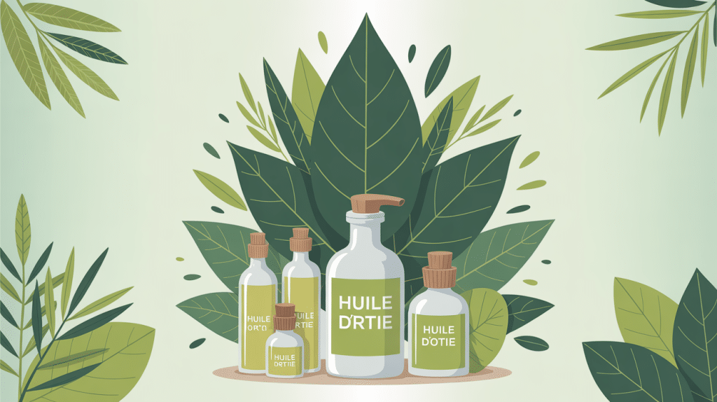 huile d ortie pour cheveux et peau illustration