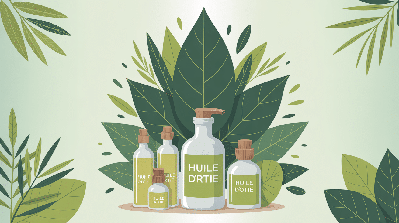 huile d ortie pour cheveux et peau illustration