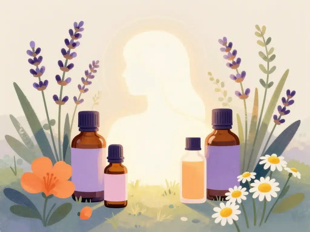 plantes flacons huile essentielle contre rumination mentale