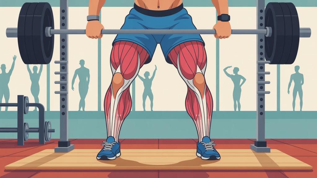 illustration jambes lourdes musculation silhouettes athletes