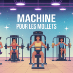 illustration machine pour les mollets salle de musculation
