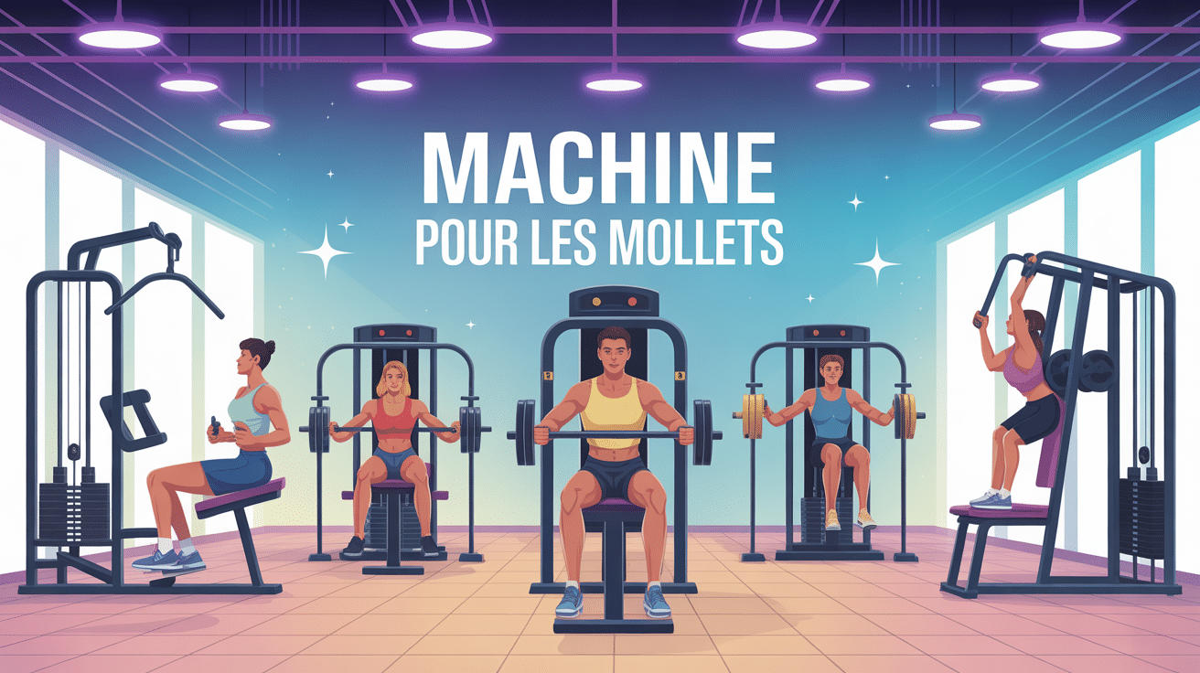 illustration machine pour les mollets salle de musculation