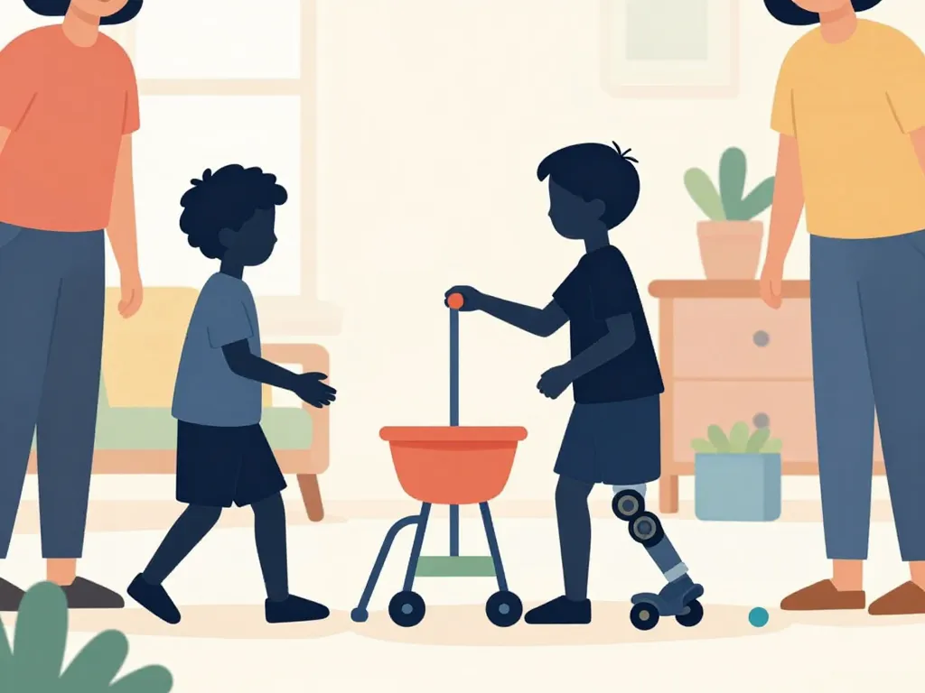 scène autonomie rééducation maladie génétique acheiropodie sante2fer