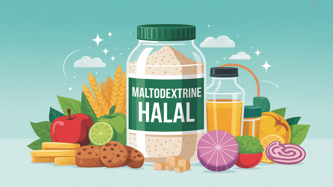 Illustration maltodextrine halal produits alimentaires conformes
