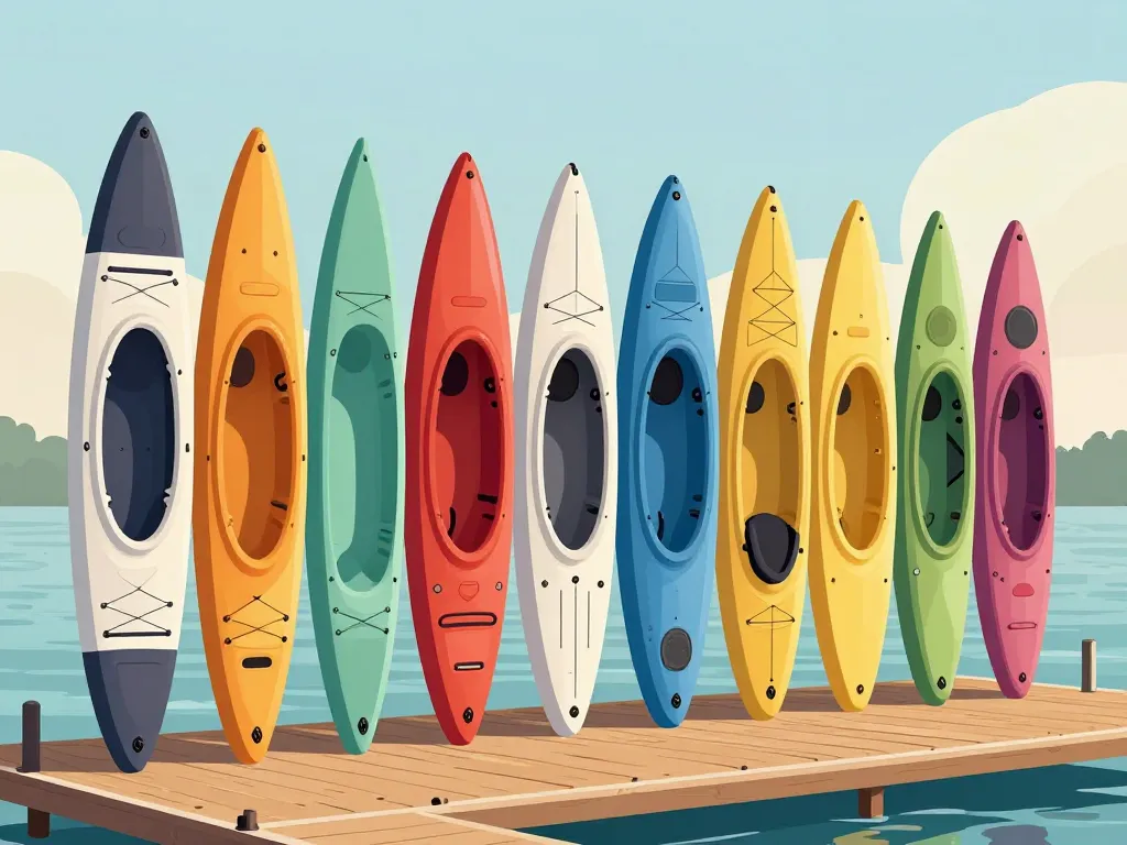alignement de kayaks pour comparaison marque kayak