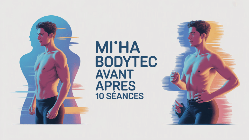 miha bodytec avant apres 10 seances illustration silhouette transformation