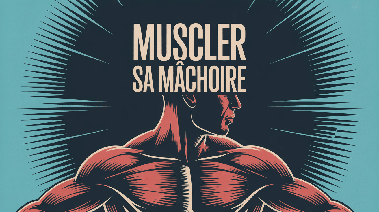 illustration stylisée muscler sa machoire profil