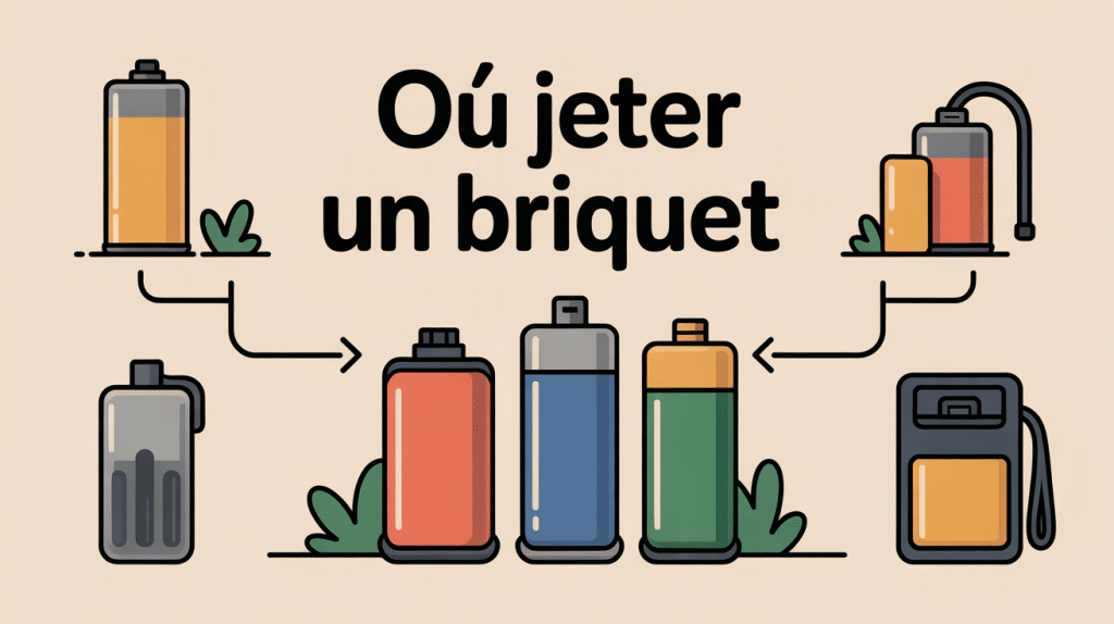 illustration tri ou jeter briquet différents types