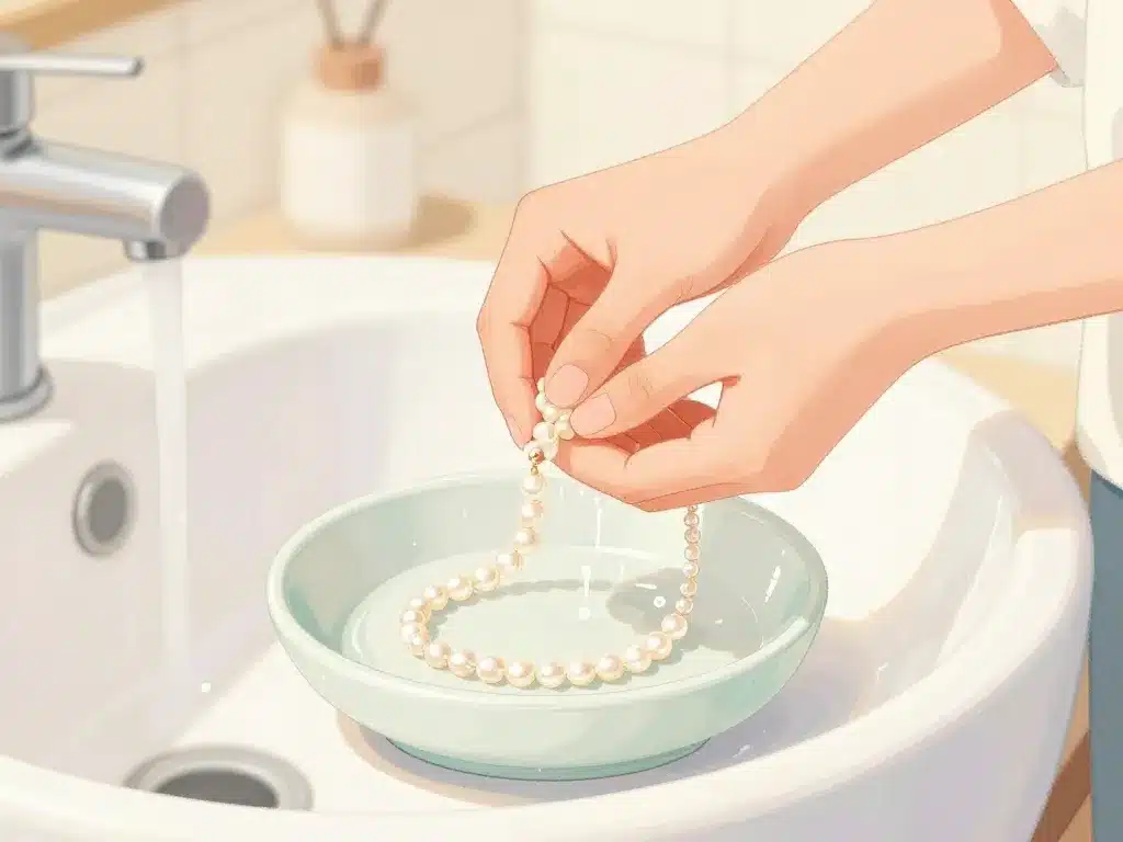 peut on se laver avec des perles de culture retirer collier avant lavage