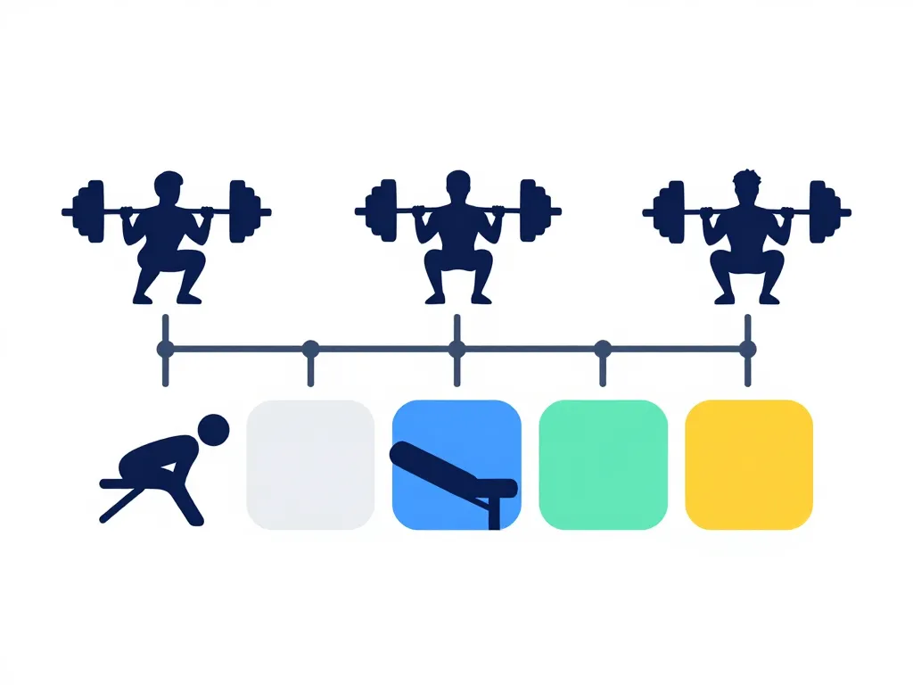 powerlifting programme organisation semaine concept diagram
