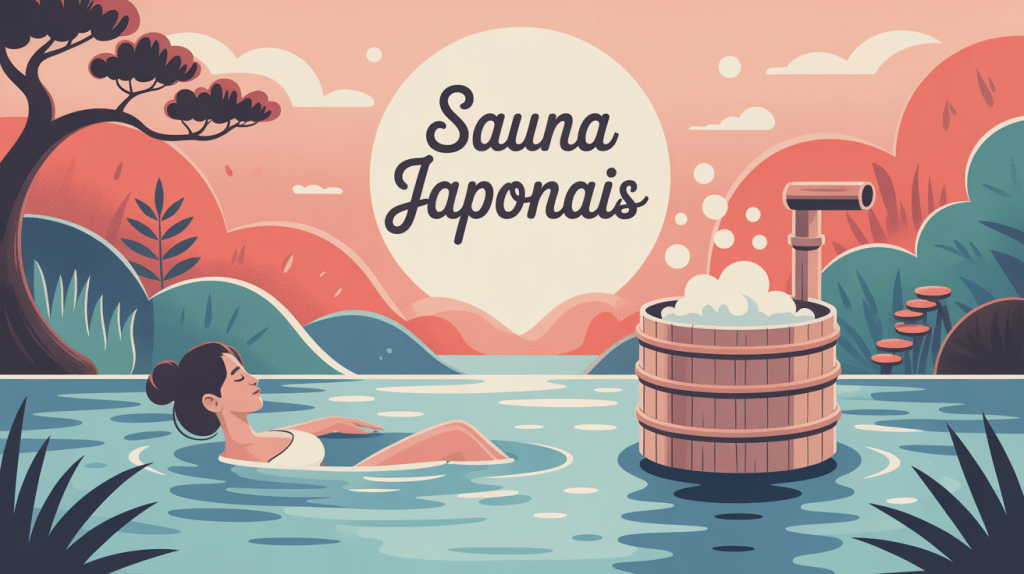 sauna japonais combien de fois par semaine illustration bien-être chaleur