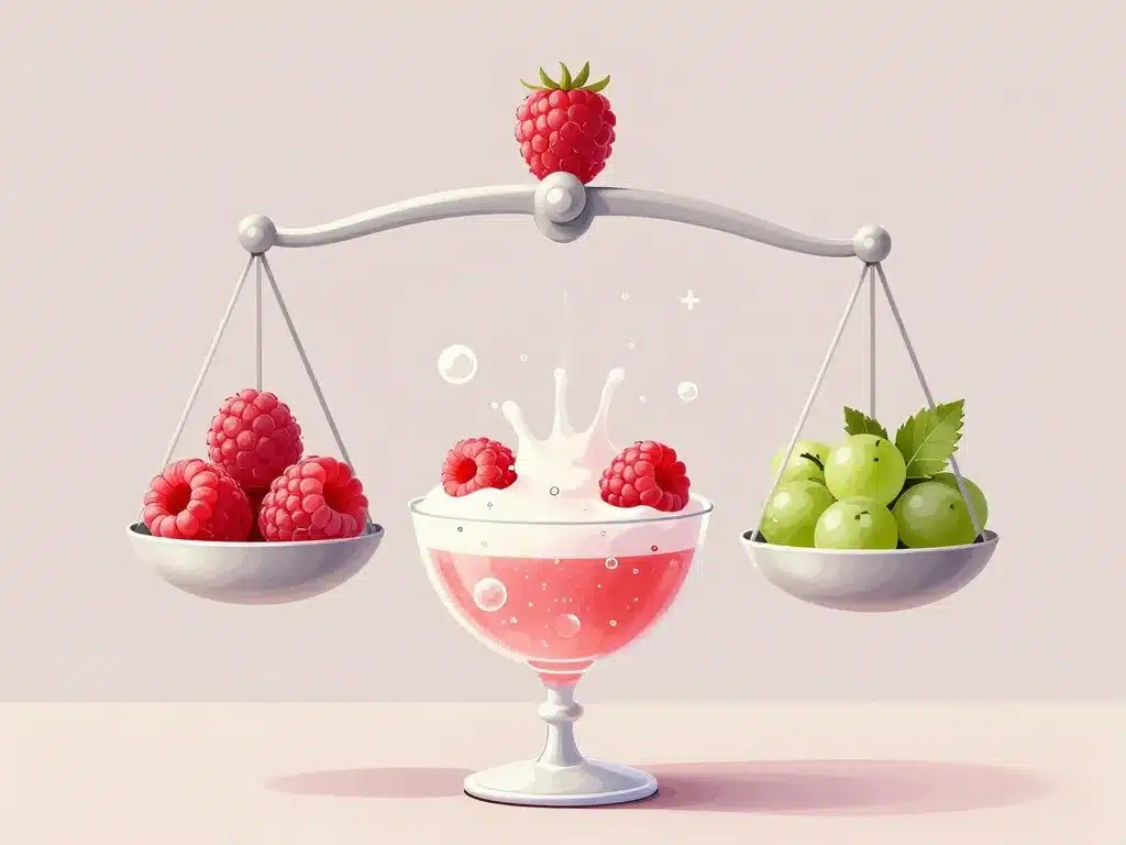 soupe de champagne aux framboises balance ingrédients