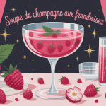 soupe de champagne aux framboises grande coupe festive