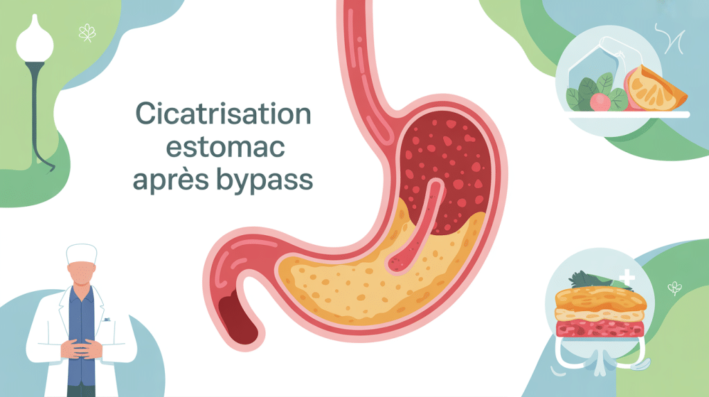 temps de cicatrisation estomac après bypass illustration médicale