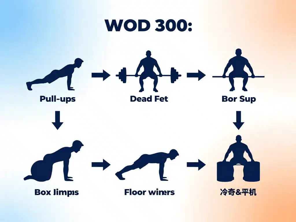 infographie wod 300 enchainement mouvements