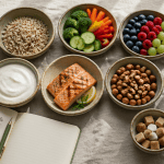 les 7 groupes d aliments tableau bols sur table