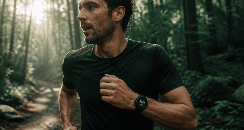 160 bpm course a pied coureur montre cardio