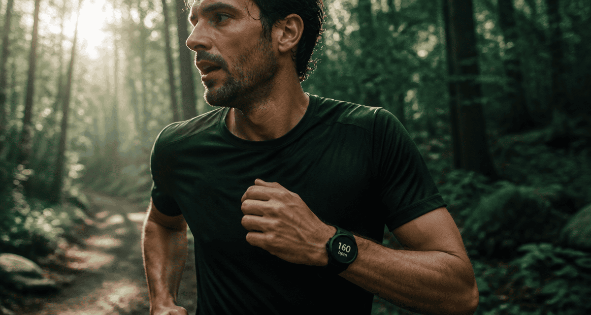 160 bpm course a pied coureur montre cardio