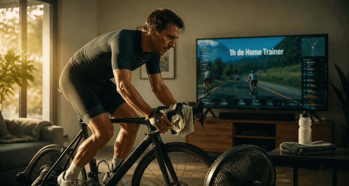 1h de home trainer par jour cycliste salon