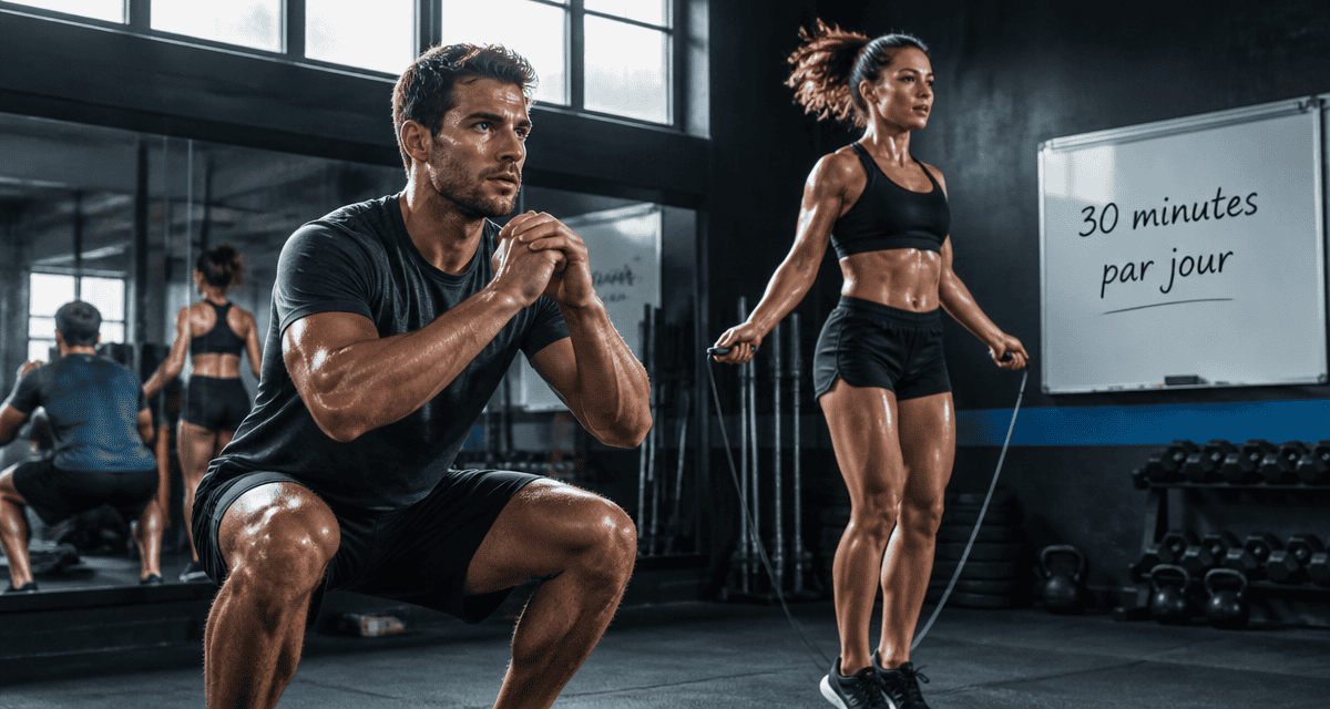 30 minutes de sport par jour avant/apres homme femme effort