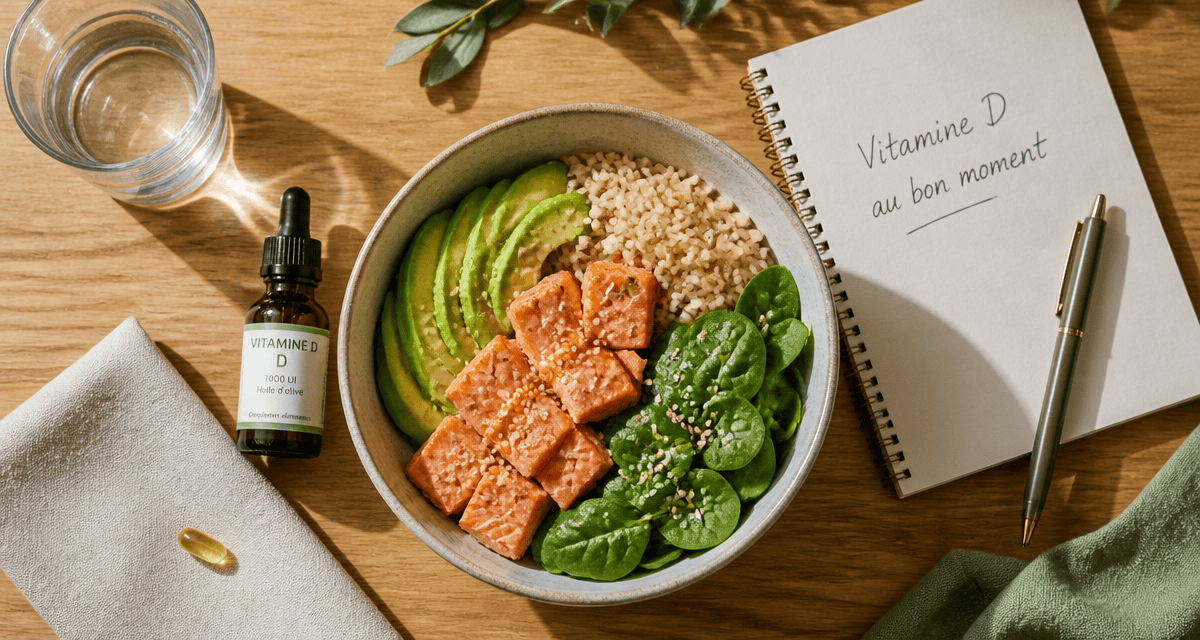 a quel moment de la journee prendre la vitamine d saumon avocat