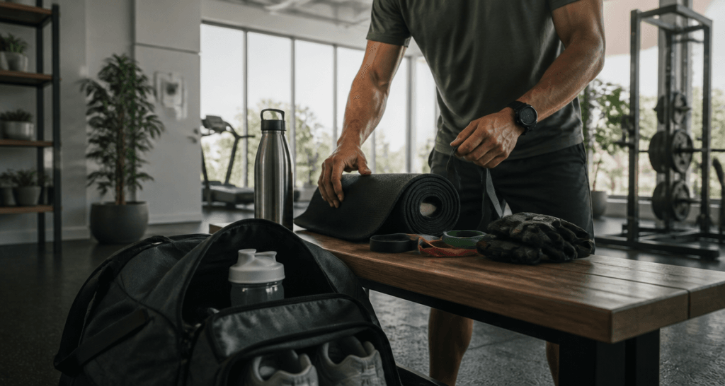 Accessoire pour sport sur banc en salle