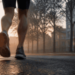 courir le matin a jeun chaussure rosée