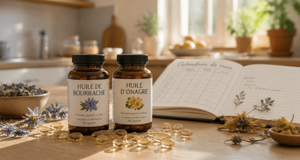 cure onagre bourrache combien de temps flacons capsules