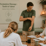 formation massage prix en salle avec formateur et stagiaires