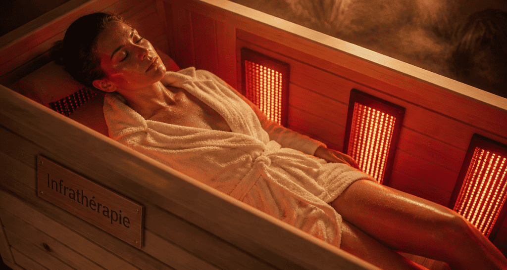 infrathérapie cabine bois femme