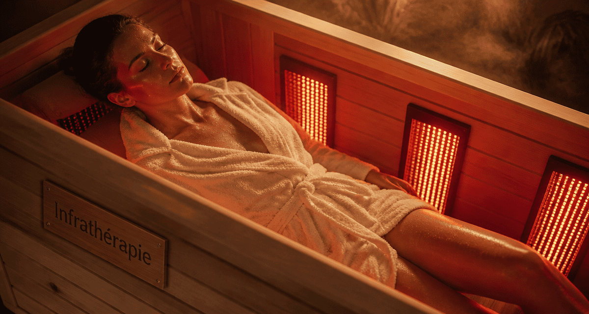 infrathérapie cabine bois femme