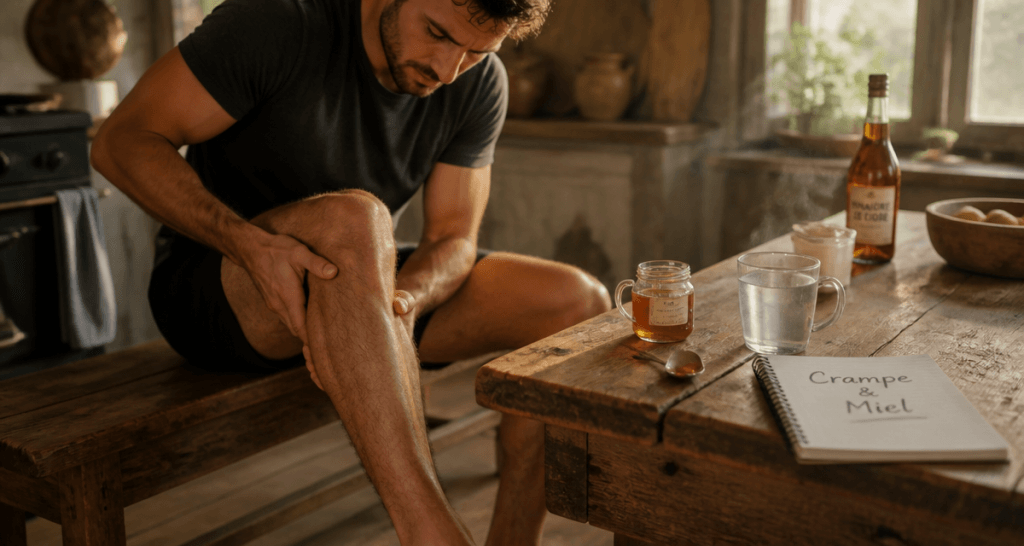 le miel contre les crampes sportif cuisine